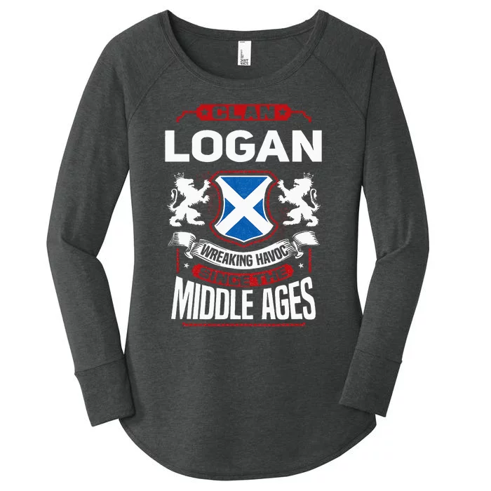 Clan Logan Scottish Surname Family Reunion Scotland Women's Perfect Tri Tunic Long Sleeve Shirt