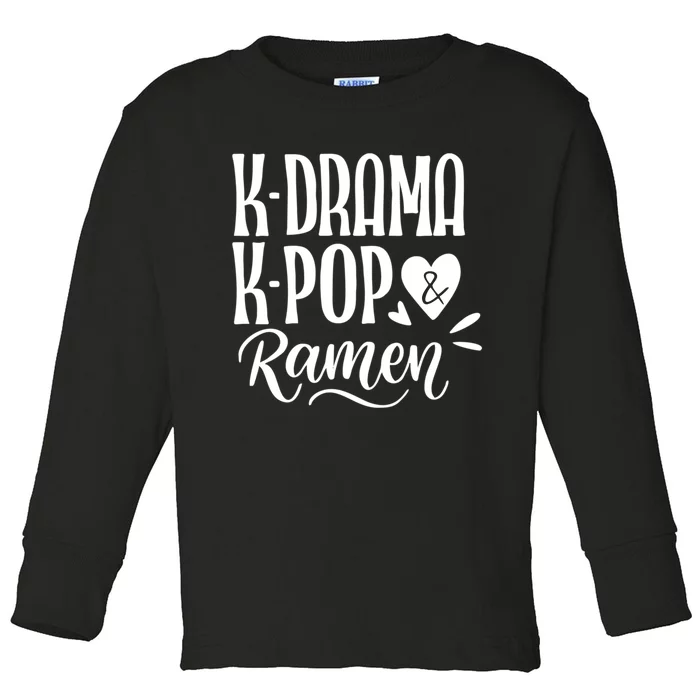 Cute Love Symbol Kdrama Korean Gift Toddler Long Sleeve Shirt