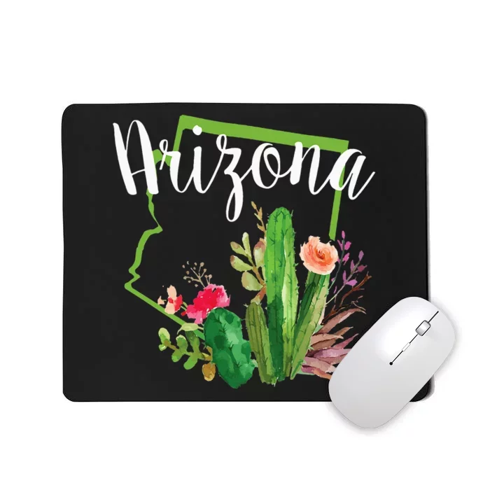 Cute Love State Of Arizona Blooming Cactus Flowers Mousepad