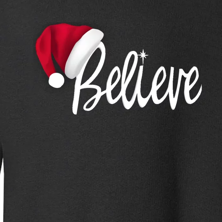 Christmas Long Sleeve TShirt Believe In Santa Claus Shirt Toddler Sweatshirt