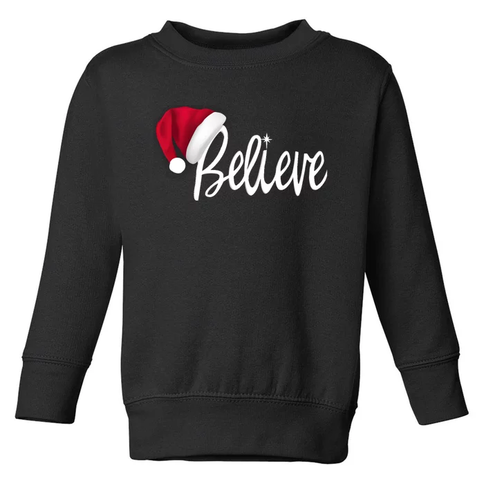 Christmas Long Sleeve TShirt Believe In Santa Claus Shirt Toddler Sweatshirt