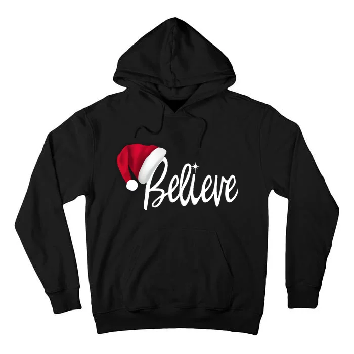 Christmas Long Sleeve TShirt Believe In Santa Claus Shirt Tall Hoodie