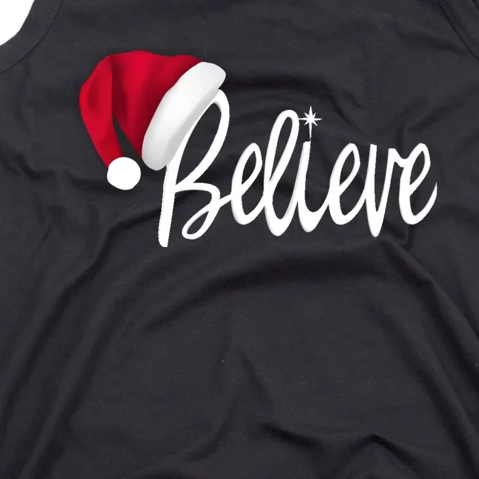 Christmas Long Sleeve TShirt Believe In Santa Claus Shirt Tank Top