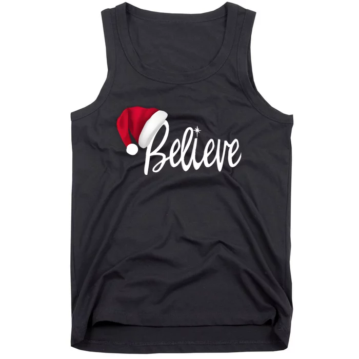 Christmas Long Sleeve TShirt Believe In Santa Claus Shirt Tank Top