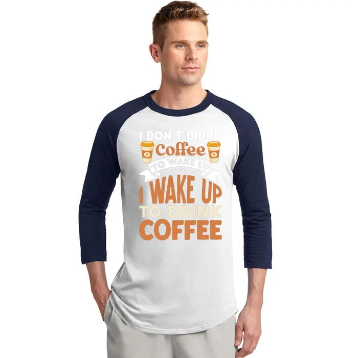 Coffee Lover Statement Baseball Sleeve Shirt