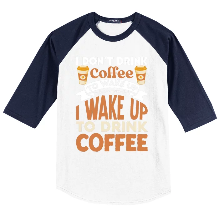 Coffee Lover Statement Baseball Sleeve Shirt