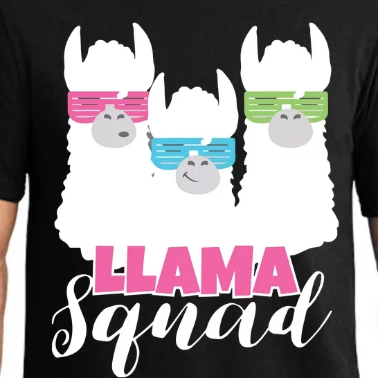 Cute Llama Squad Retro 80s Style Gift Pajama Set