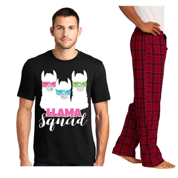 Cute Llama Squad Retro 80s Style Gift Pajama Set