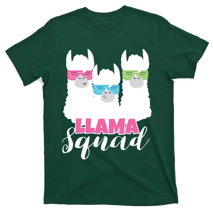 Cute Llama Squad Retro 80s Style Gift T-Shirt