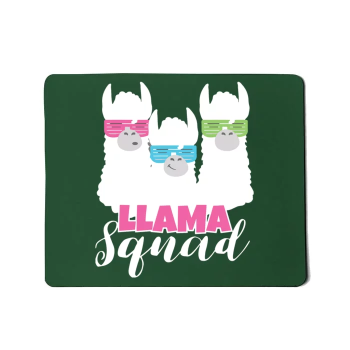 Cute Llama Squad Retro 80s Style Gift Mousepad