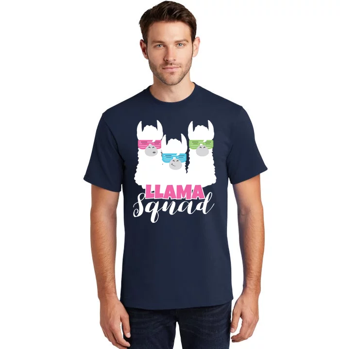 Cute Llama Squad Retro 80s Style Gift Tall T-Shirt