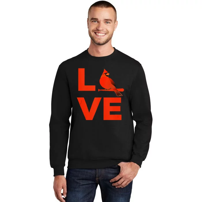 Classic Love St. Louis Missouri Baseball Fan Tall Sweatshirt