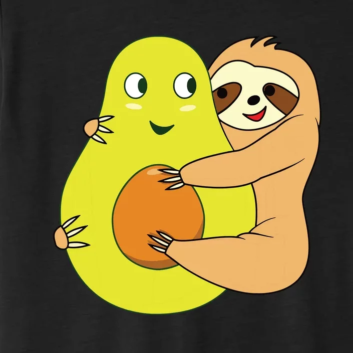 Cute Lazy Sloth Animal Avocado Lover Hugging ChromaSoft Performance T-Shirt