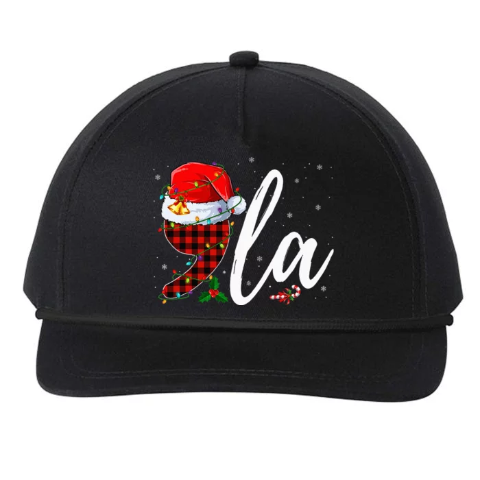 Comma La Santa Hat Kamala Harris 2024 Voting Christmas 2024 Snapback Five-Panel Rope Hat