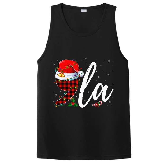 Comma La Santa Hat Kamala Harris 2024 Voting Christmas 2024 Performance Tank