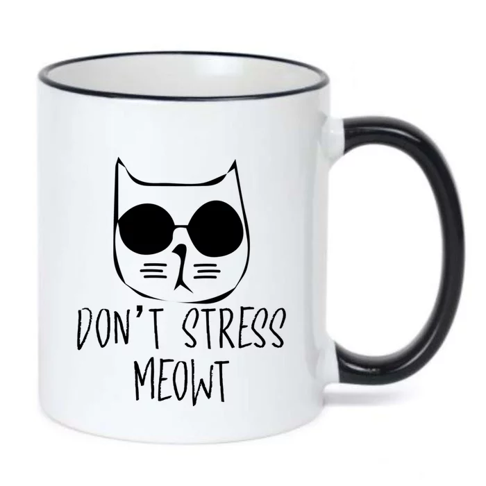 Cat Lover Store Gift Don´t Stress Meowt Cat Gift Black Color Changing Mug