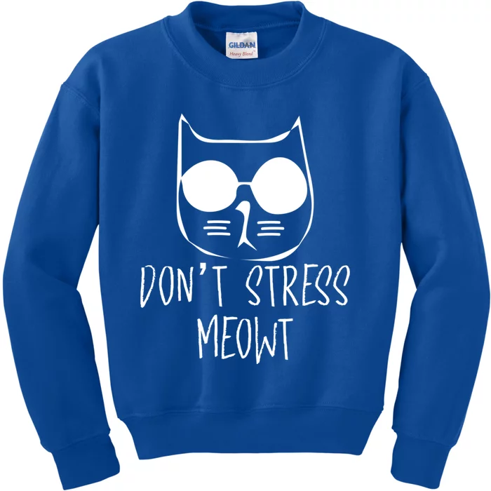 Cat Lover Store Gift Don´t Stress Meowt Cat Gift Kids Sweatshirt