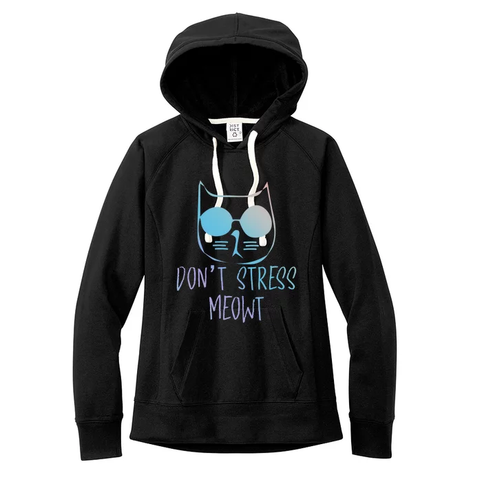 Cat Lover Store Gift Don´t Stress Meowt Cat Gift Women's Fleece Hoodie