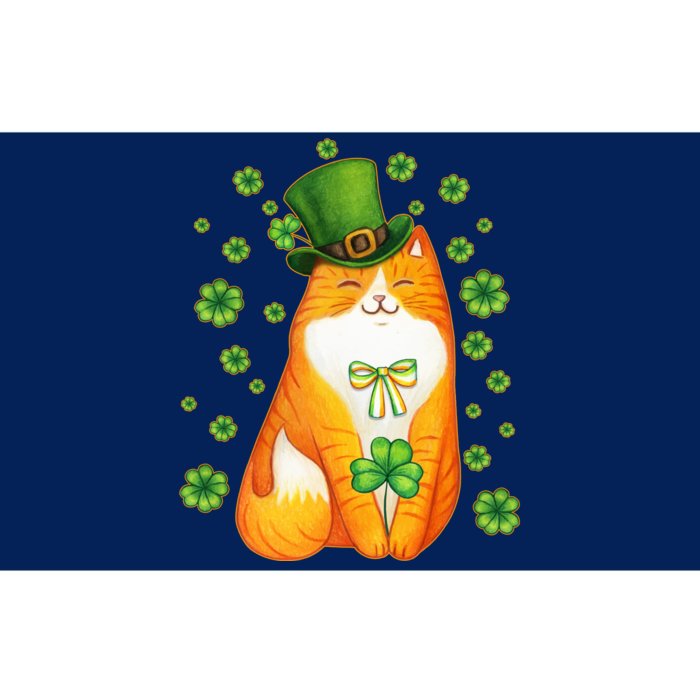 Cute Lucky St PatrickS Day Orange Tabby Cat Bumper Sticker