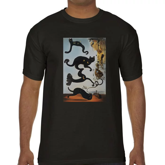 Cat Lover Salvador Dali Style Painting Comfort Colors T-Shirt