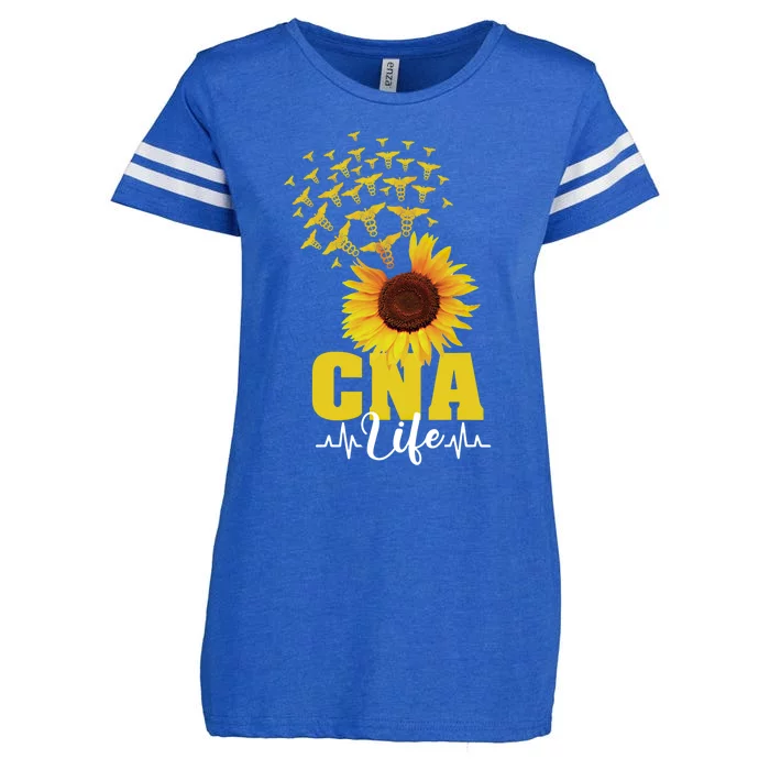 Cna Life Sunflower National Nurses Day Registered Nurse Rn Cool Gift Enza Ladies Jersey Football T-Shirt