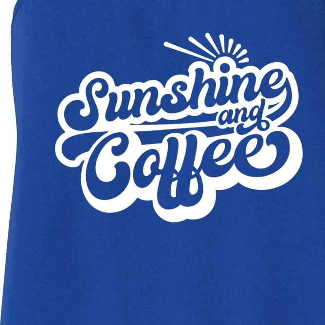 Coffee Lover Summer Vibes Vacay Mode Sunshine And Coffee Gift Women's Racerback Tank