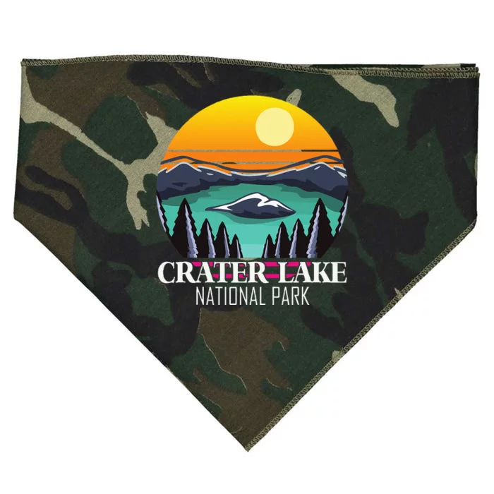 Crater Lake Souvenir National Park Hiking Nature USA-Made Doggie Bandana