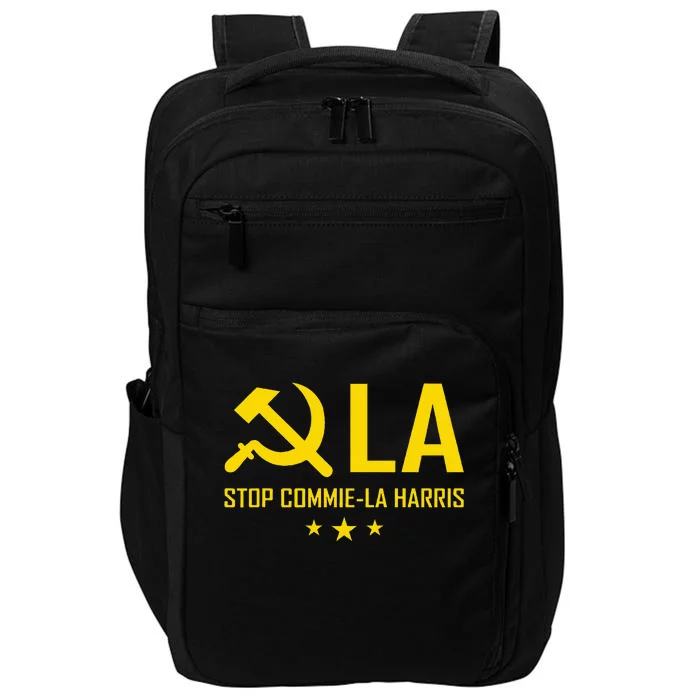 Commie La Stop Commie La Harris Stop Kamala Trump 2024 Impact Tech Backpack