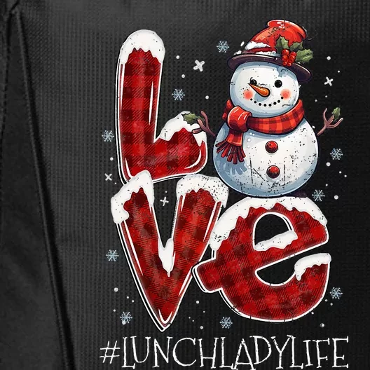 Christmas Love Snowman Lunch Lady Life Funny Xmas Costume City Backpack