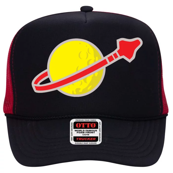 Classic Lego Spaceman Rocket High Crown Mesh Trucker Hat