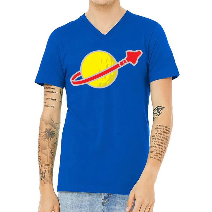 Classic Lego Spaceman Rocket V-Neck T-Shirt