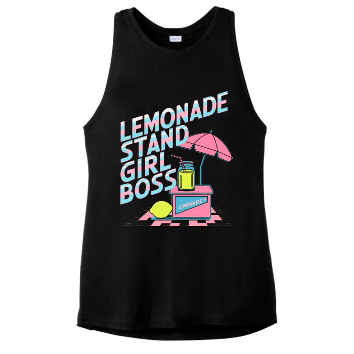 Cute Lemonade Stand Girl Boss Lemonade Stand Girl Ladies Tri-Blend Wicking Tank