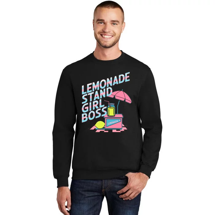 Cute Lemonade Stand Girl Boss Lemonade Stand Girl Tall Sweatshirt