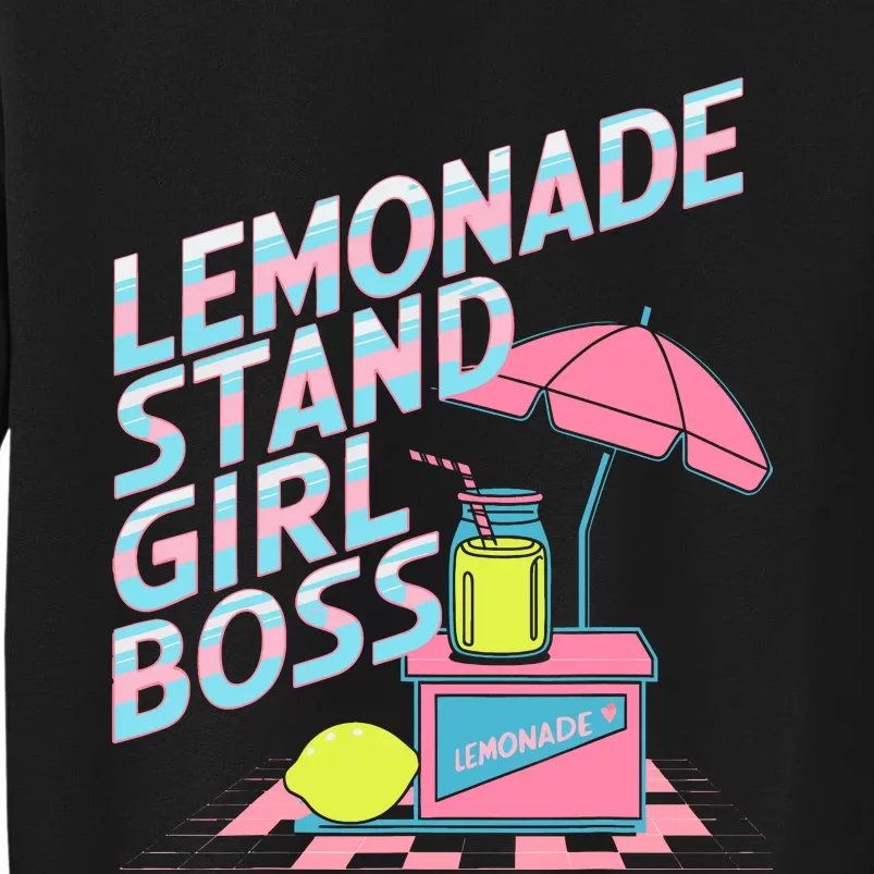 Cute Lemonade Stand Girl Boss Lemonade Stand Girl Tall Sweatshirt