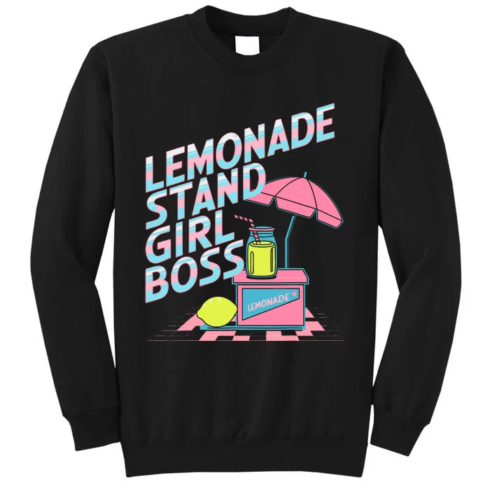 Cute Lemonade Stand Girl Boss Lemonade Stand Girl Tall Sweatshirt