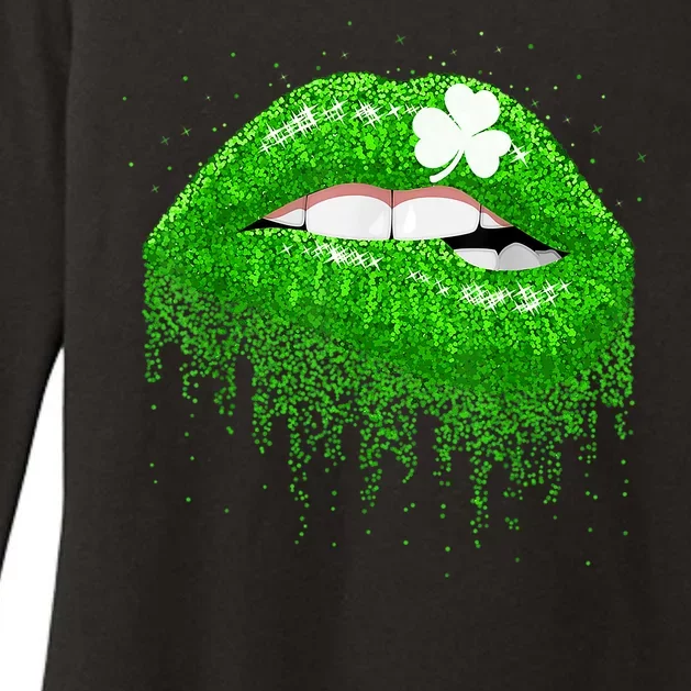 Clover Lips St.Patrick's Day Womens CVC Long Sleeve Shirt