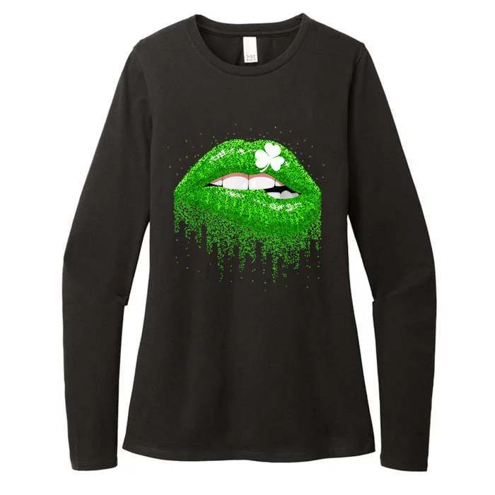 Clover Lips St.Patrick's Day Womens CVC Long Sleeve Shirt