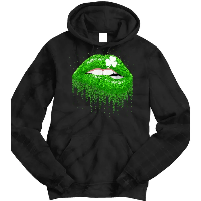 Clover Lips St.Patrick's Day Tie Dye Hoodie