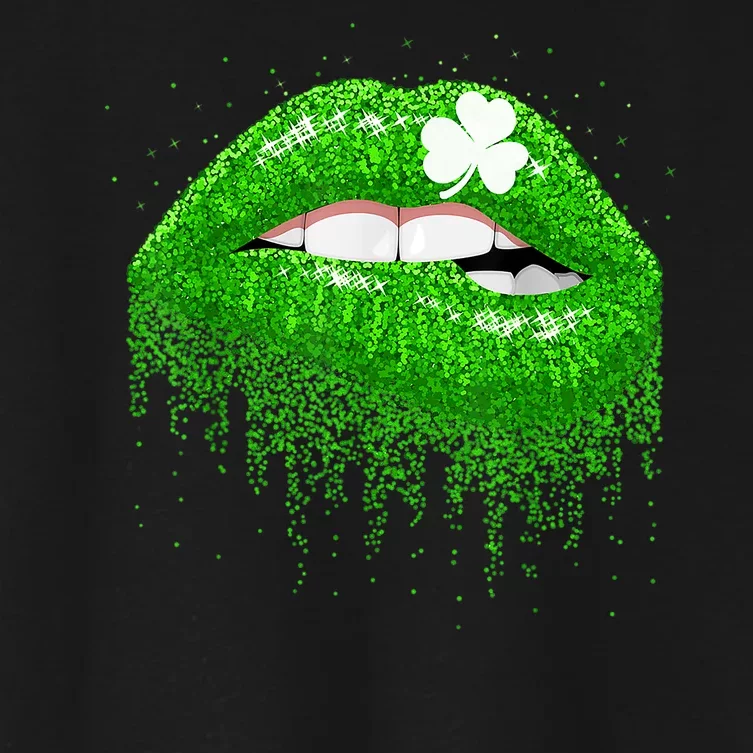 Clover Lips St.Patrick's Day Women's Crop Top Tee