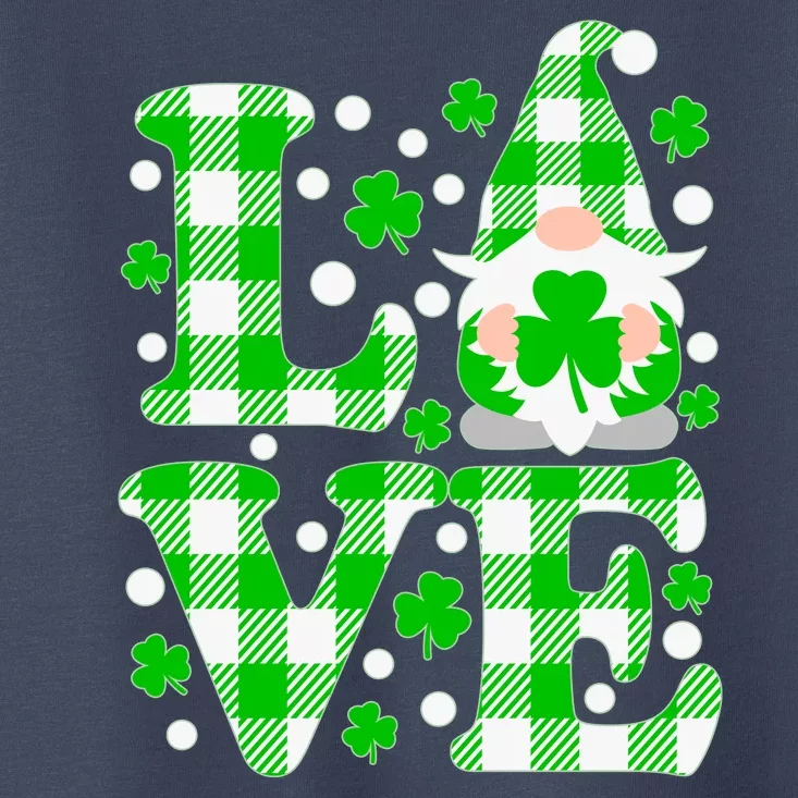 Cute Love St Patrick's Day Lucky Shamrock Gnome Toddler T-Shirt