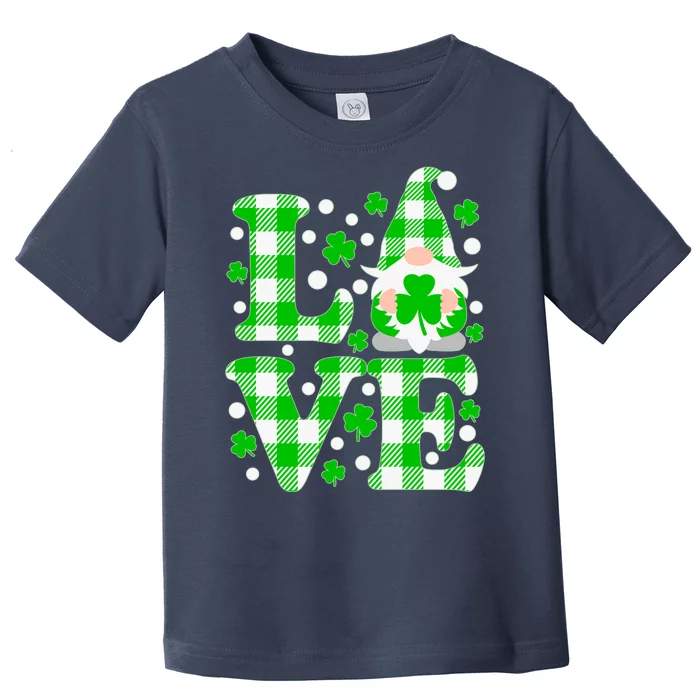 Cute Love St Patrick's Day Lucky Shamrock Gnome Toddler T-Shirt