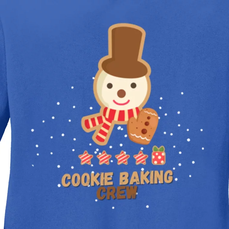 Cute Little Snow Cookie Baking Crew Great Gift Ladies Long Sleeve Shirt