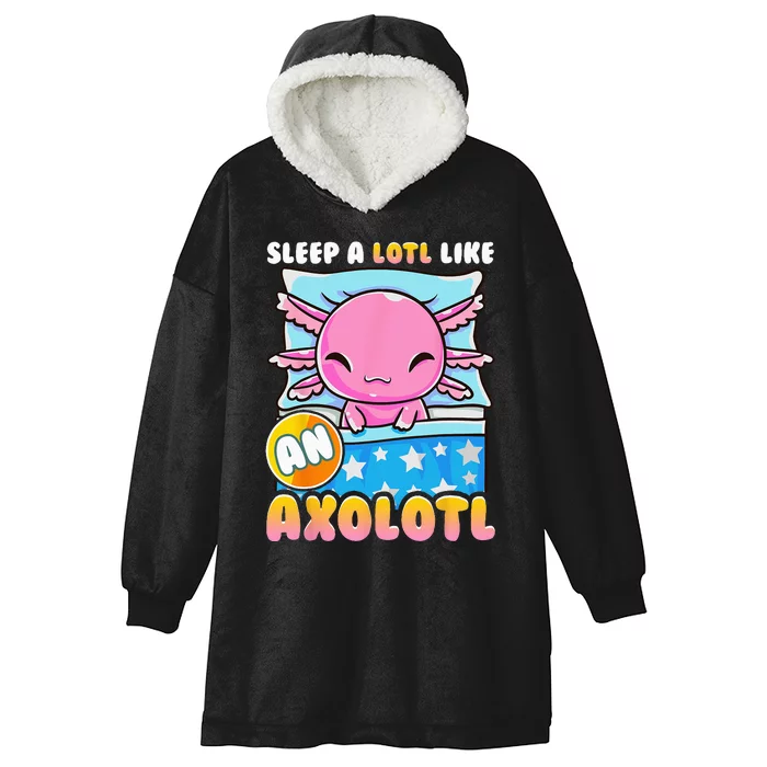 Cute Lazy Sleeping Axolotl Lover Nap Sleep Kids Girls Hooded Wearable Blanket