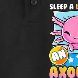 Cute Lazy Sleeping Axolotl Lover Nap Sleep Kids Girls Dry Zone Grid Performance Polo