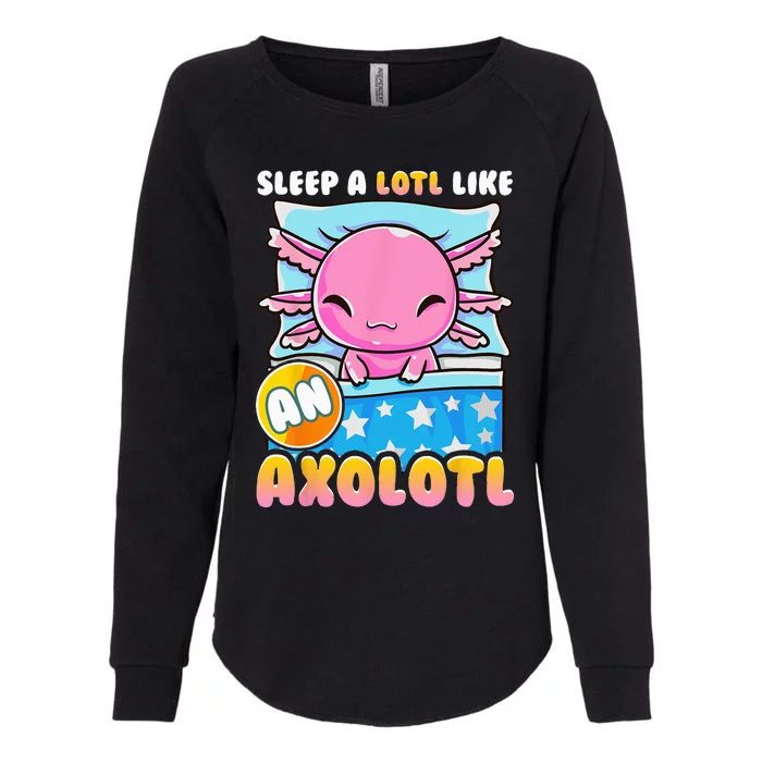 Cute Lazy Sleeping Axolotl Lover Nap Sleep Kids Girls Womens California Wash Sweatshirt