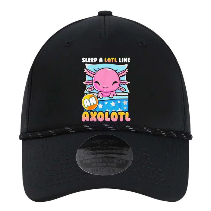 Cute Lazy Sleeping Axolotl Lover Nap Sleep Kids Girls Performance The Dyno Cap