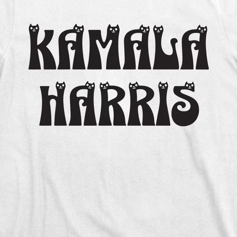 Cat Lettering Spelling Kamala Harris President T-Shirt