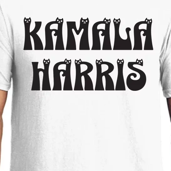 Cat Lettering Spelling Kamala Harris President Pajama Set