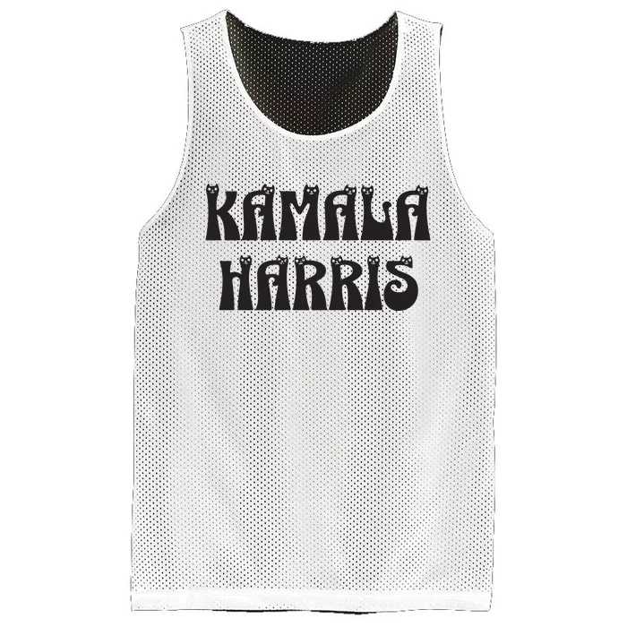 Cat Lettering Spelling Kamala Harris President Mesh Reversible Basketball Jersey Tank