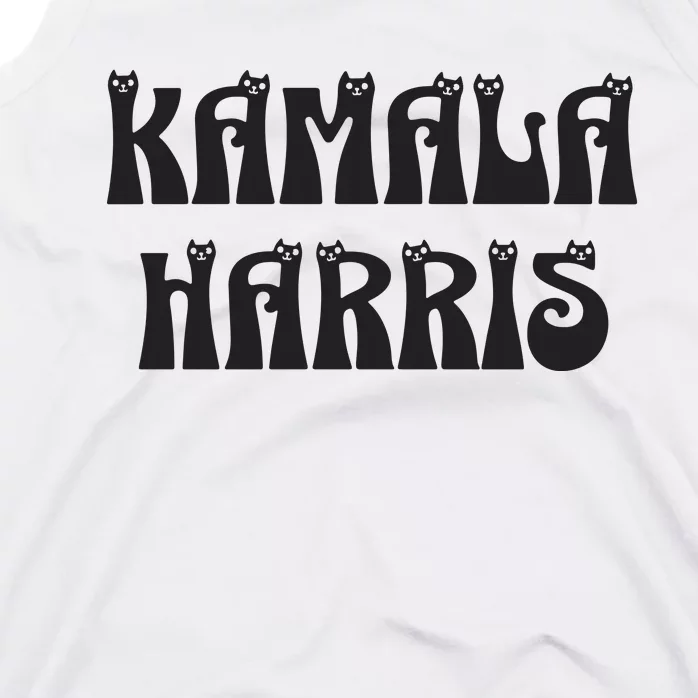 Cat Lettering Spelling Kamala Harris President Tank Top